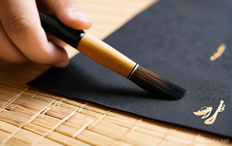 태국의 전통 서예 - **Prompt:** An elderly Thai master calligrapher, his face etched with serene concentration and wisdo... 태국의 전통 서예 - **Prompt:** An elderly Thai master calligrapher, his face etched with serene concentration and wisdo...